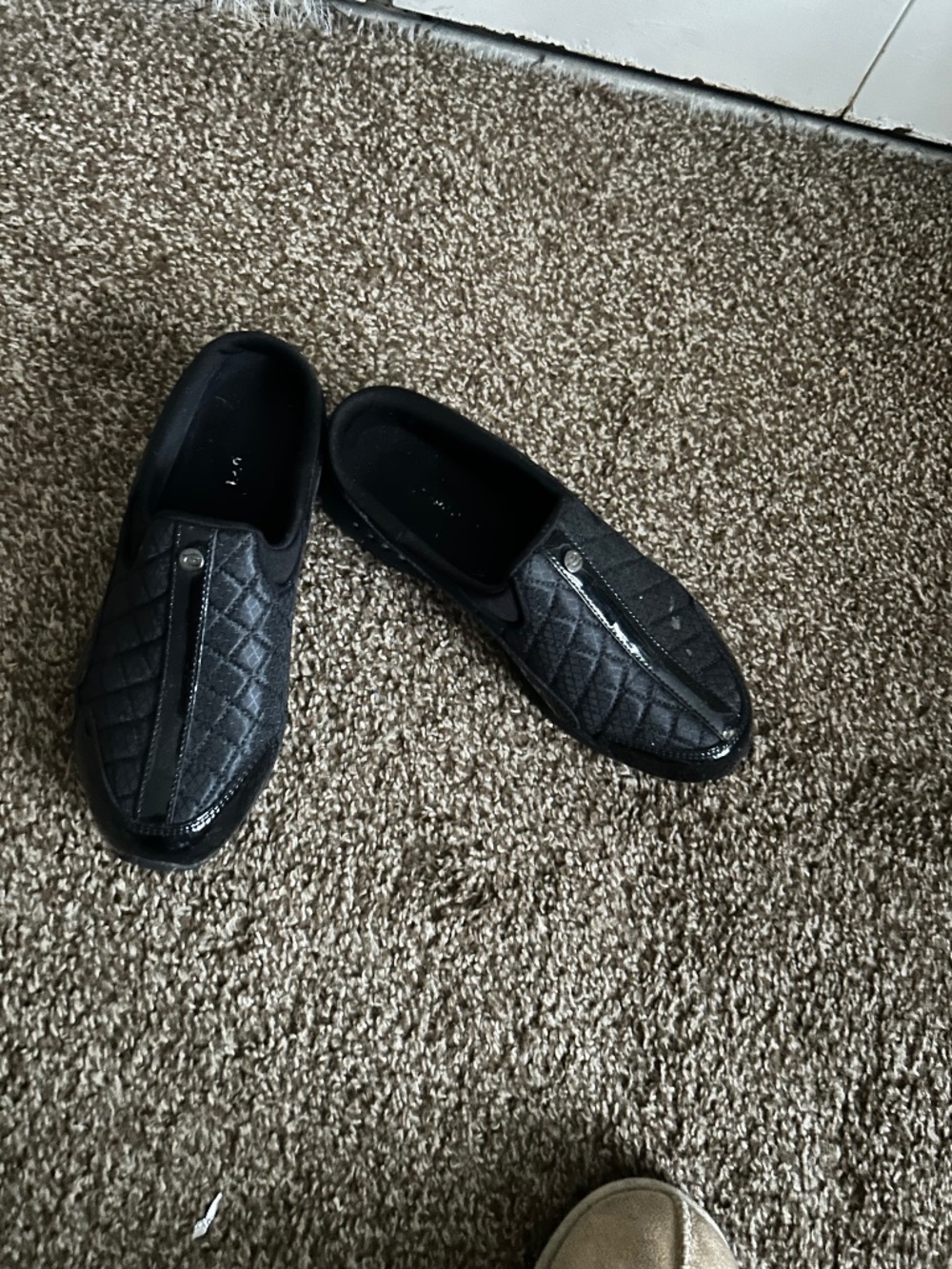 Black slip on shoes